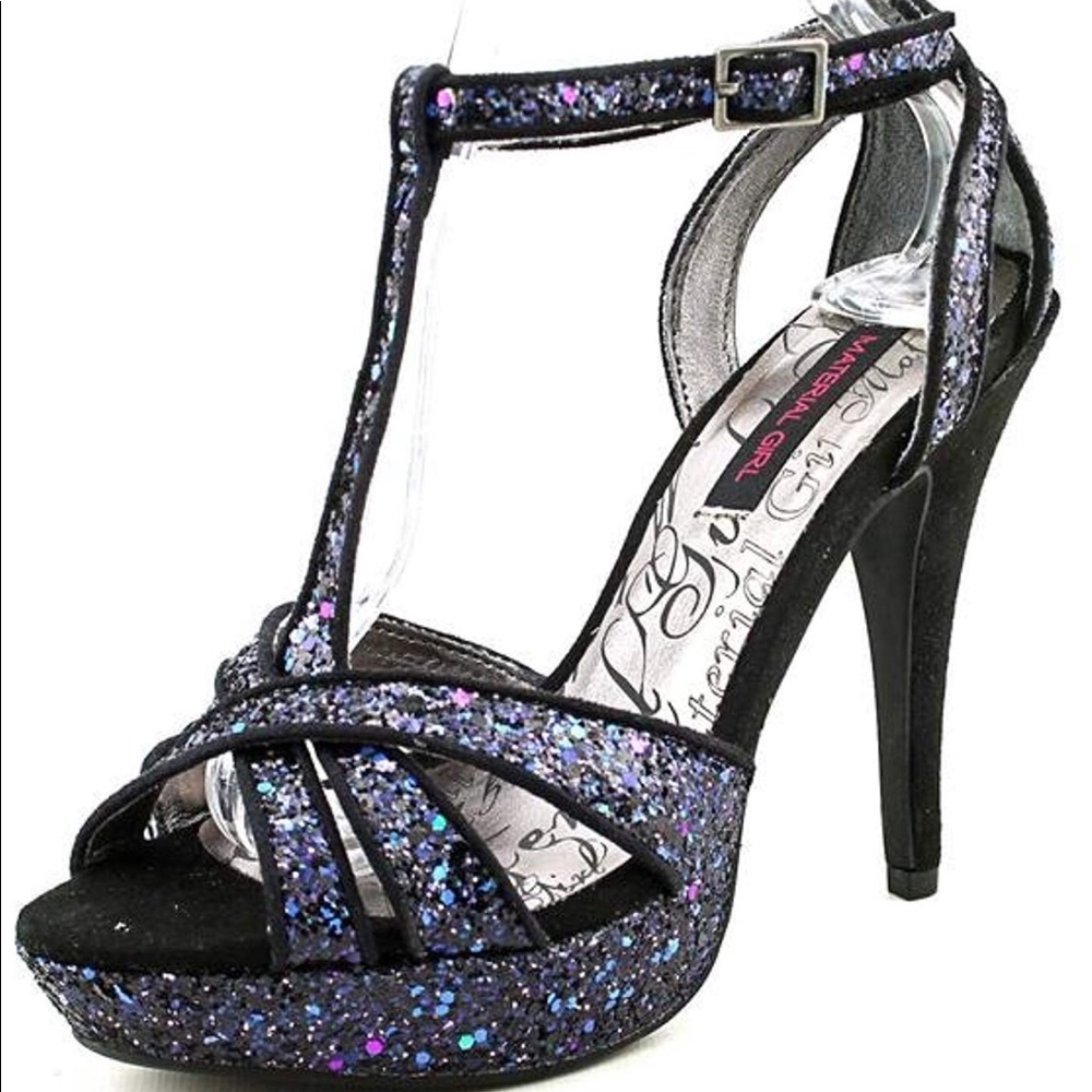 Material Girl Glitter Platform Heel